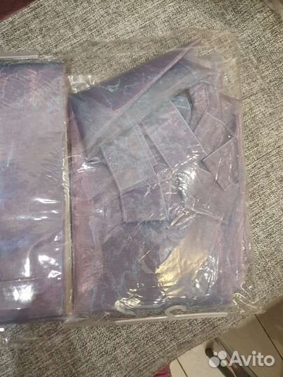 Тюль занавески сиреневые