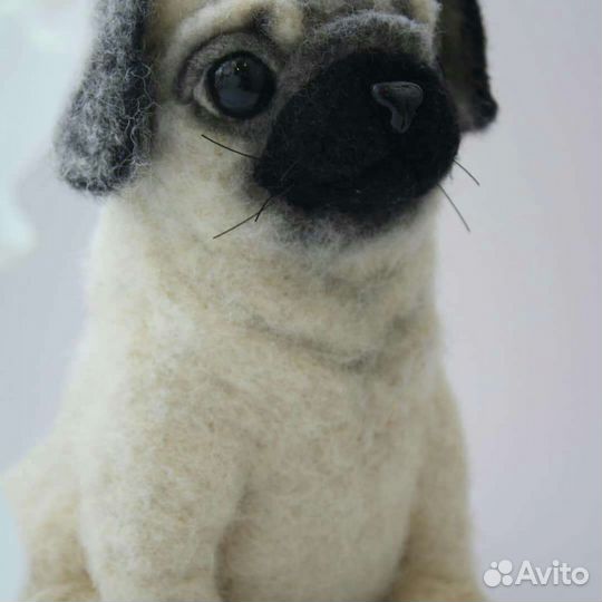 Мопс ручной работы