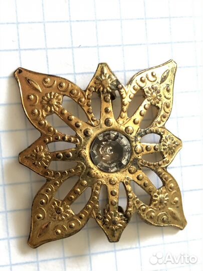 Брошь винтажная чехия