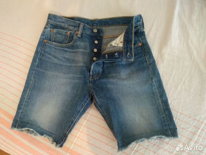 Джинсовые шорты levis 501 Оригинал,W30