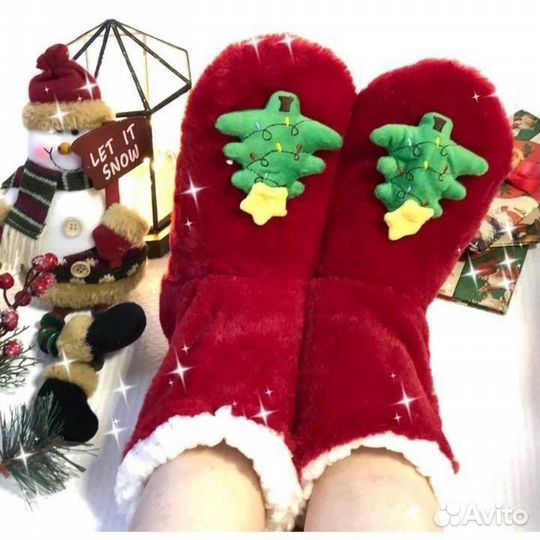 Тапки домашние новогодние