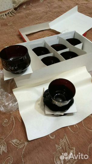 Кофейный сервиз, стаканы,тарелки, солонки