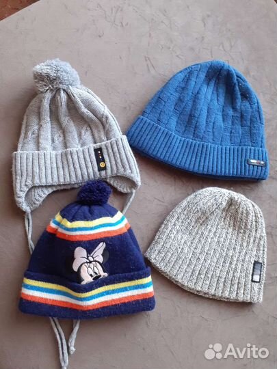 Детские шапки на весну, от 0+ и старше, много