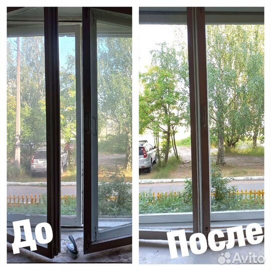 Мойка окон балконов лоджий и витрин