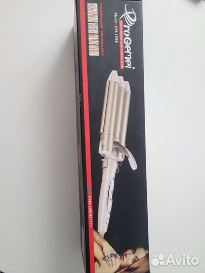 Плойка тройная для волос gemei