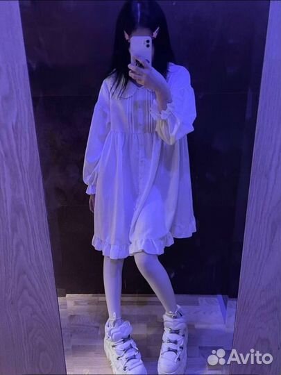 Винтажное белое платье