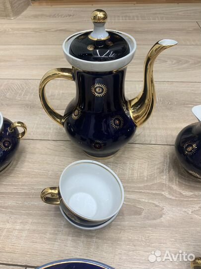 Сервиз кофейный СССР кобальт. Довбыш