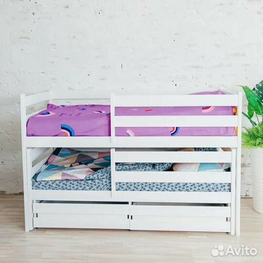 Кроватка от 2х лет с доп. местом матрешка эко из м