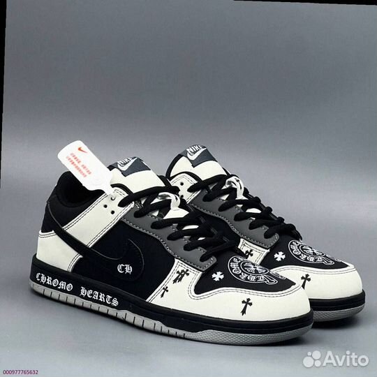 Кроссовки Nike Dunk Chrome Hearts (Арт.57627)