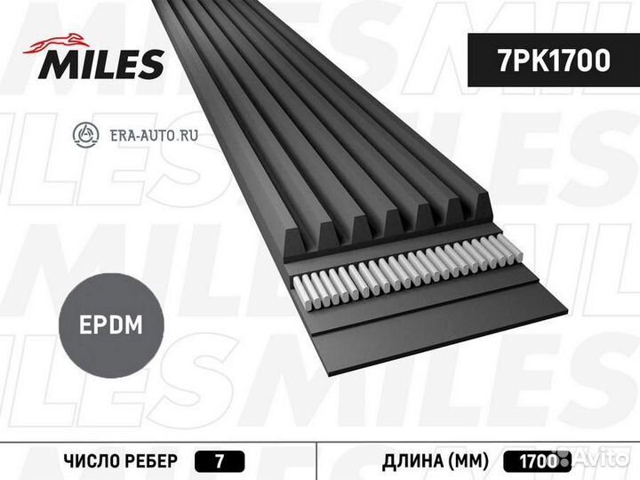 Miles 7PK1700 Ремень поликлиновой 7PK1700