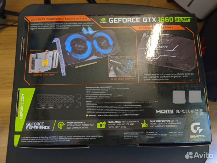 Видекарта Gigabyte GeForce GTX 1660 Super OC 6Gb