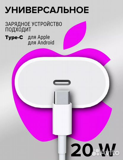 Зарядка для iPhone оригинал блок power adapter 20w