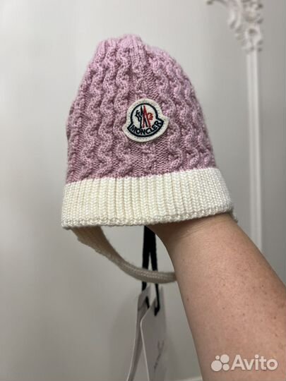 Moncler шапка 100 шерсть от 3м до 1,5 лет