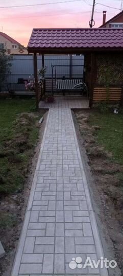 Укладка тротуарной плитки отмостка фундамент