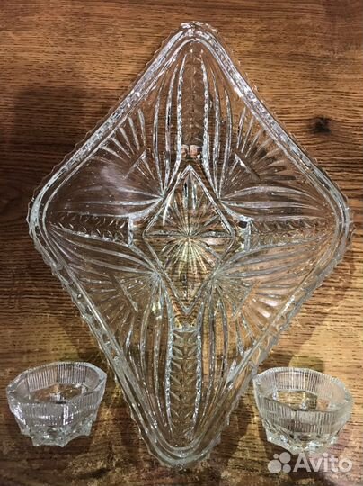 Вазы ладьи хрусталь СССР