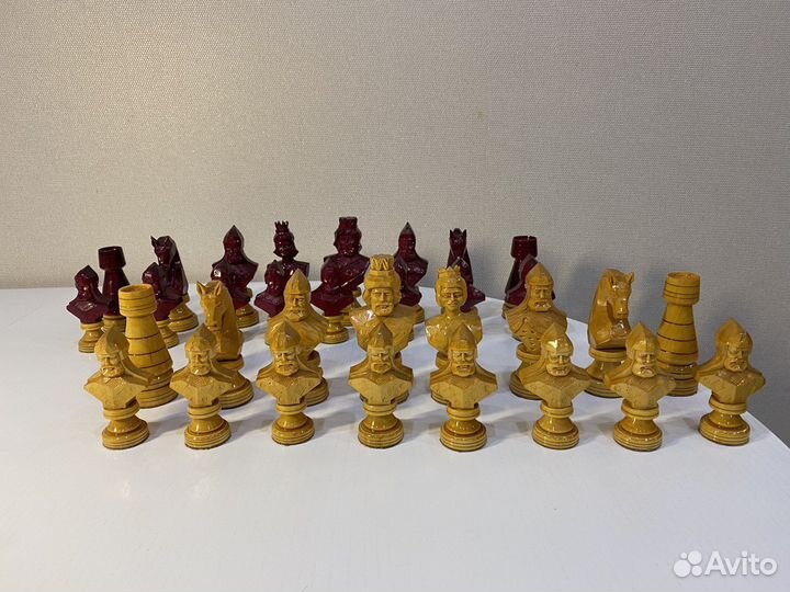 Шахматы дерево, резные ручной работы