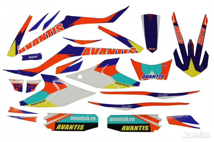 Комплект наклеек pitbike Avantis Basic (Характерис