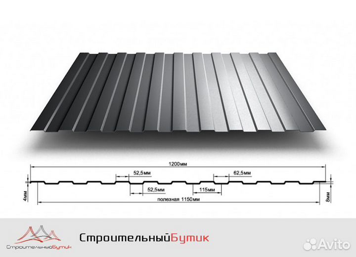 Профнастил С8 полиэстер 0,4мм