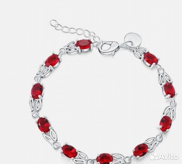 Браслет 925 рубин