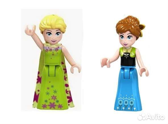 Минифигурки Лего аналог Frozen Эльза, Рапунцель