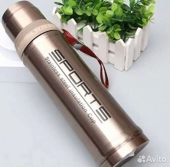 Термос с кружкой новый