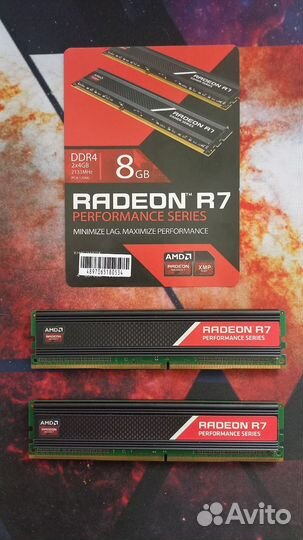 Оперативная память ddr4 AMD 8Gb