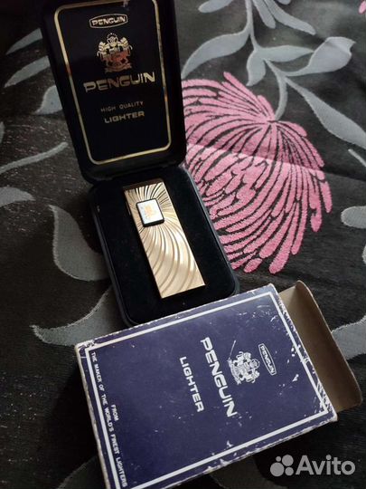 Зажигалка Penguin Oliver Япония позолота 80-е
