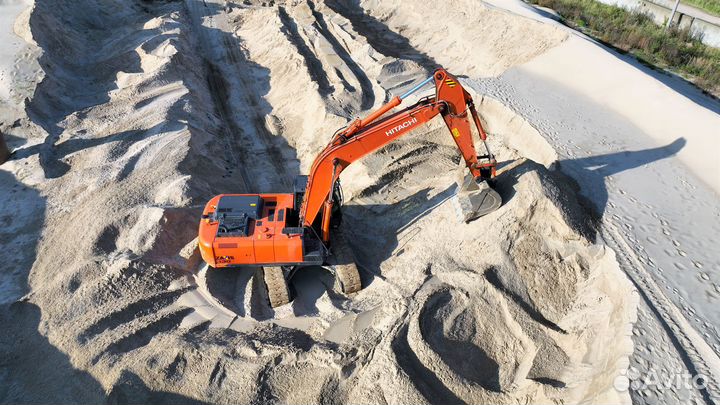 Речной песок для дорожных работ