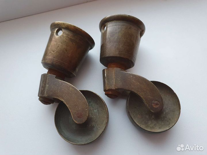 Латуные ножки с колесиками 19 век