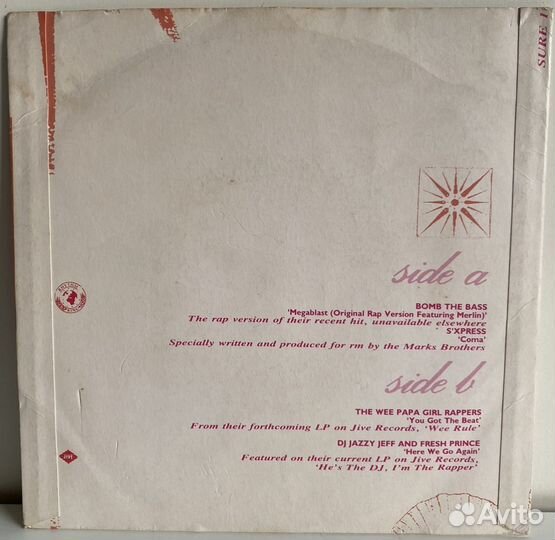 Hip Hop: Sure Beats One 1988 EP UK