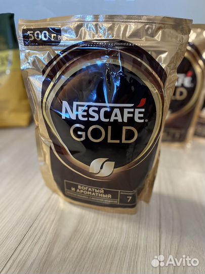 Кофе Nescafe Gold зерна сублимированный 500 г