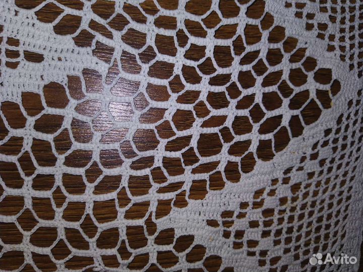 Рукоделие из ниток.Вязаный подузорник 40см *200 см