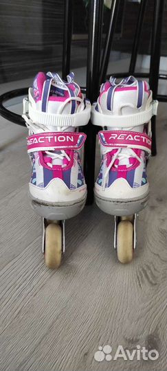 Роликовые раздвижные коньки 26-31 р.+шлем, защита