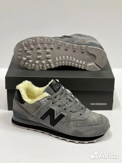 Кроссовки new balance 574 с мехом