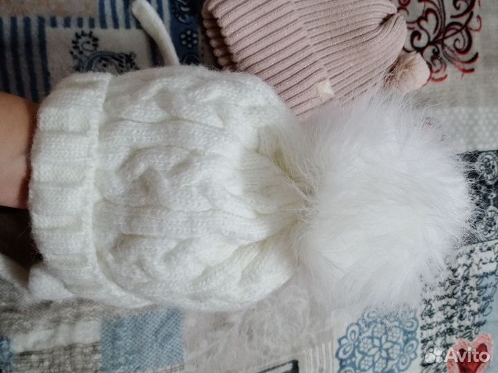 Шапка для девочки От 1-6месяцев