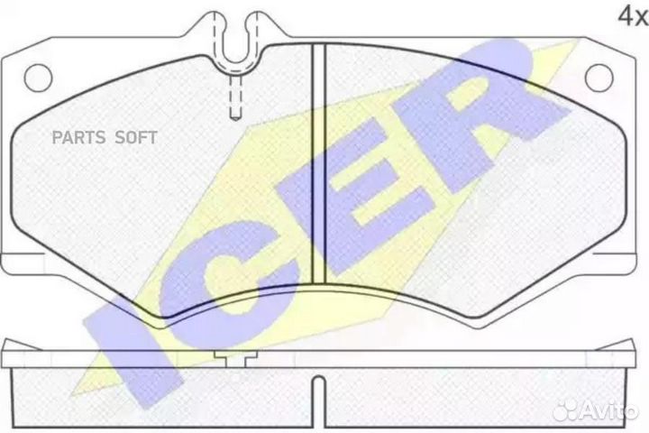 Icer 140405 140405 колодки дисковые передние \ MB