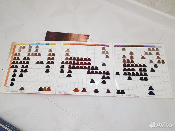 Палитры красок для волос, много