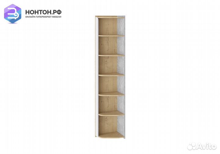 Стеллаж торцевой Мегаполис бунратти / белый