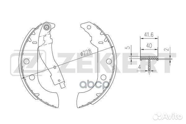 Колодки торм. бараб. задн. Peugeot 306 93- 405