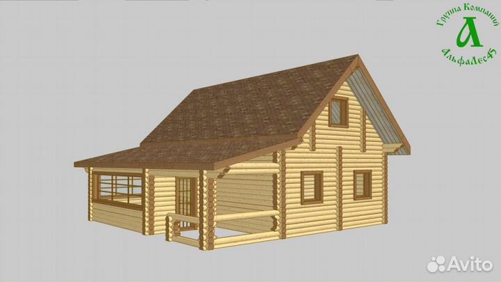 Дома из оцилиндрованного бревна. Проекты и цены