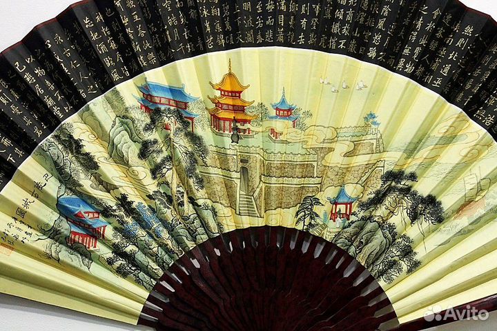 Пейзаж с Пагодами - Настенный Веер,0,65м., ru* 2-4