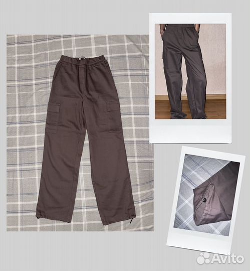 Брюки карго коричневые