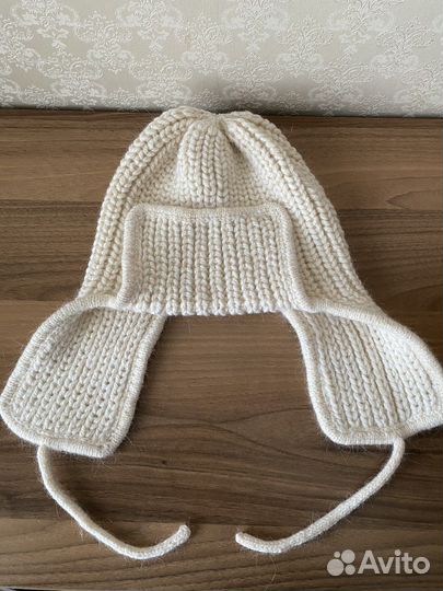 Шапка женская вязаная с ушками