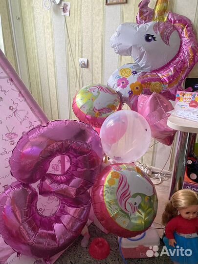 Фальгированные шарики комплект с цифрой 3