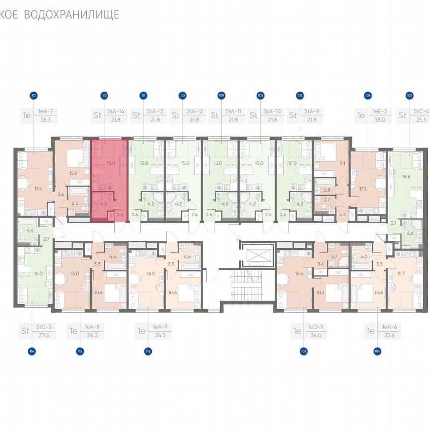 Квартира-студия, 21,8 м², 2/4 эт.