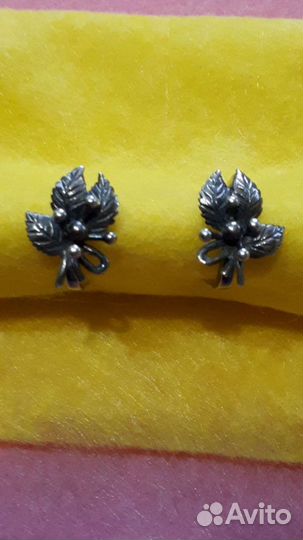Серьги серебро 925 пр СССР