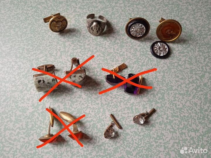 Коллекция запонок эпохи СССР и кольцо