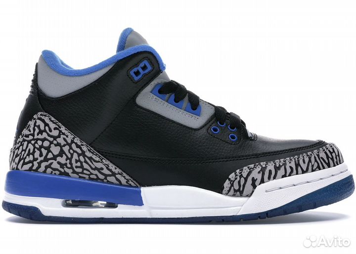 Jordan 3 Retro Sport Blue (GS) 3.5Y 35.5 EUR 22.5