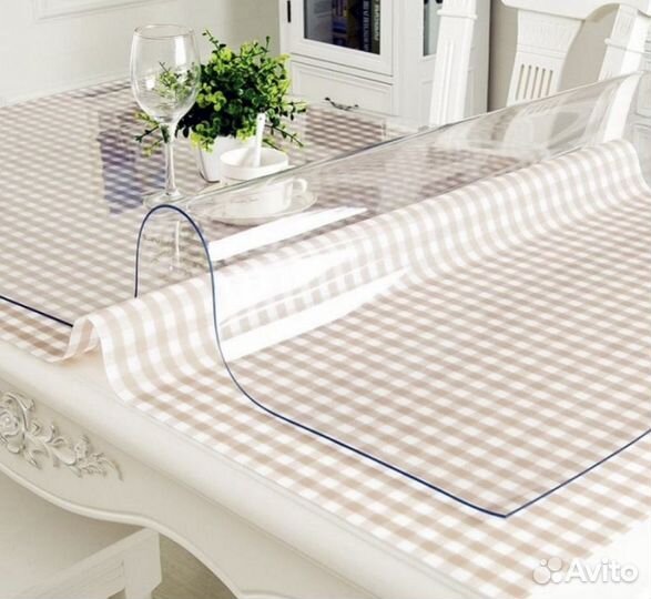 Силиконовая прозрачная скатерть