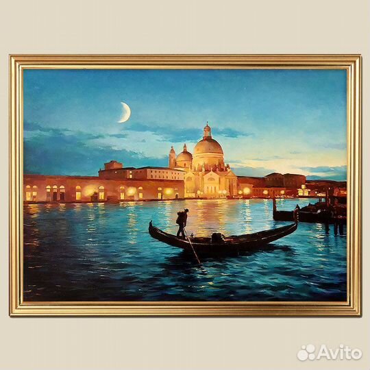 Картина маслом Венеция Италия. Пейзаж, море